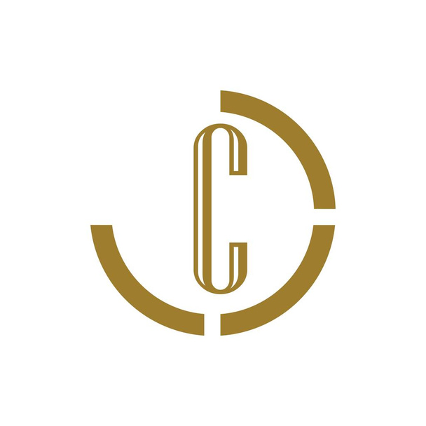 Lettre C Modèle de logo conception d'icône vectorielle - Vecteur, image