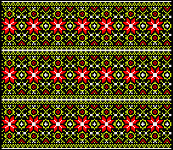 tribale patroon (assamese patroon) van Noordoost-Indië die wordt gebruikt voor textiel ontwerp in assam gamosa, muga zijde of andere traditionele jurken.Vergelijkbaar met Oekraïense patroon of russische patroon. - Vector, afbeelding