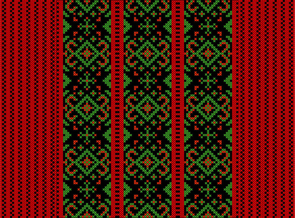 kmenový vzor (assamese vzor) severovýchodní Indie, který se používá pro textilní design v assam gamosa, muga hedvábí nebo jiné treditional dress.similar ukrajinský vzor nebo ruský vzor. - Vektor, obrázek