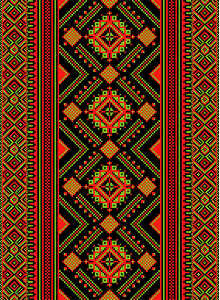 tribale patroon (assamese patroon) van Noordoost-Indië die wordt gebruikt voor textiel ontwerp in assam gamosa, muga zijde of andere traditionele jurken.Vergelijkbaar met Oekraïense patroon of russische patroon. - Vector, afbeelding