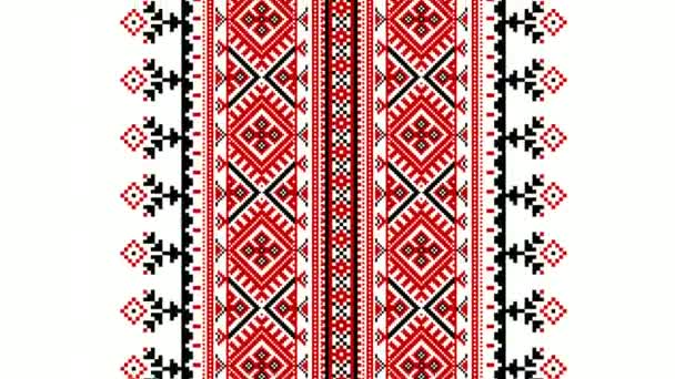 kmenový vzor (assamese vzor) severovýchodní Indie, který se používá pro textilní design v assam gamosa, muga hedvábí nebo jiné treditional dress.similar ukrajinský vzor nebo ruský vzor. - Záběry, video