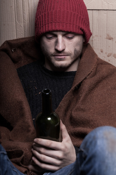 Drunk homeless man - Foto, Imagen