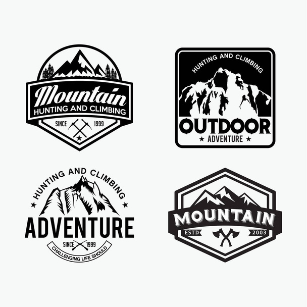 Adventure Badge und Logo Template Design Vector - Vektor, Bild