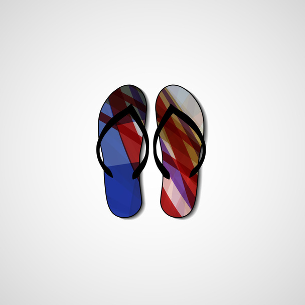 abstracte illustratie op flip-flops - Vector, afbeelding