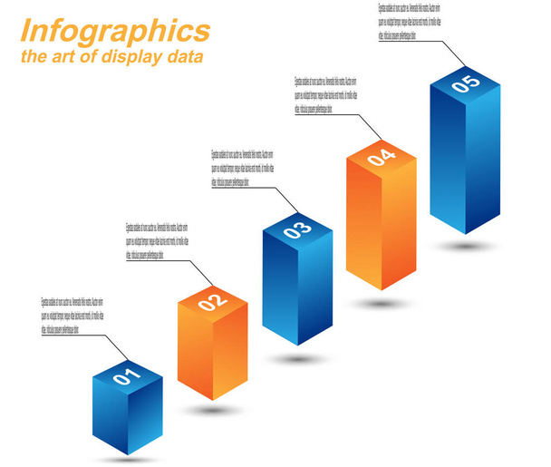Infographic display  template. Idea to display information, ranked and statistics. - Wektor, obraz
