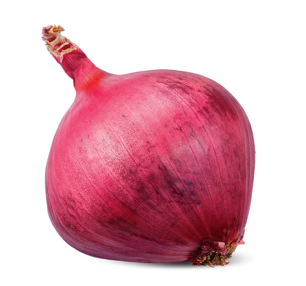 Red onion isolated on white background. onion clipping path - Photo, Image