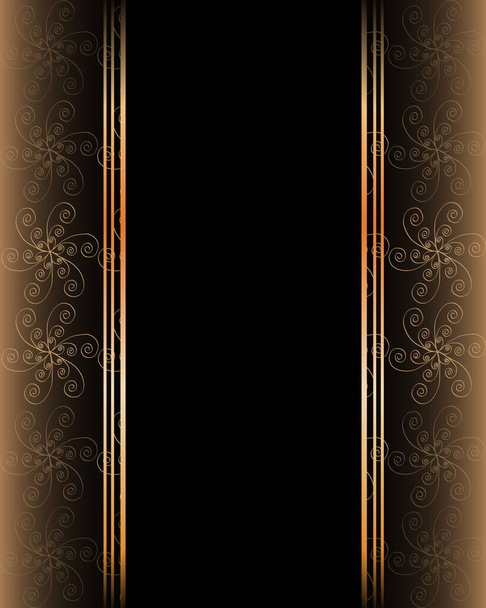 Elegant seamless wallpaper with golden fine decoration and place for your text.  - Vector, Image