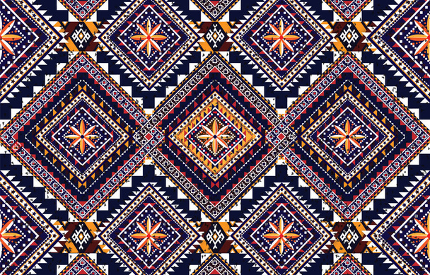 Tribal vector ornament. Seamless African pattern. Ethnic carpet with chevrons. Aztec style. Geometric mosaic on the tile, majolica. Ancient interior. Modern rug. Geo print on textile. Kente Cloth. - Vector, Image