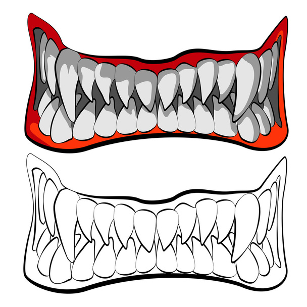Las mandíbulas
 - Vector, Imagen