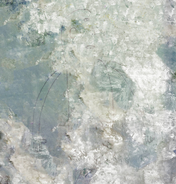 Muted Abstract Painting. 3D rendering - Foto, immagini