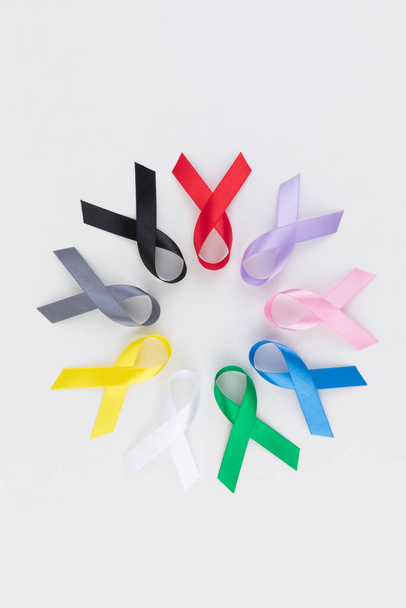 colorful ribbons on white background - Fotó, kép