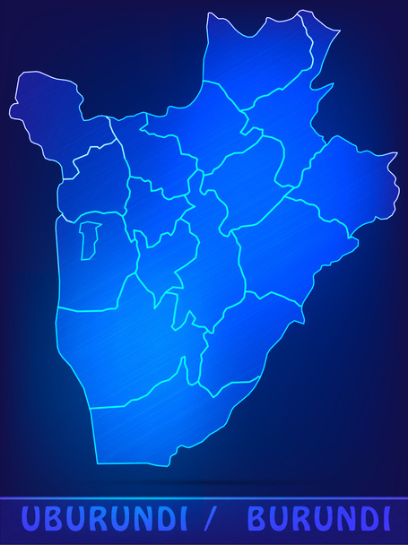 Karte von Burundi - Vektor, Bild
