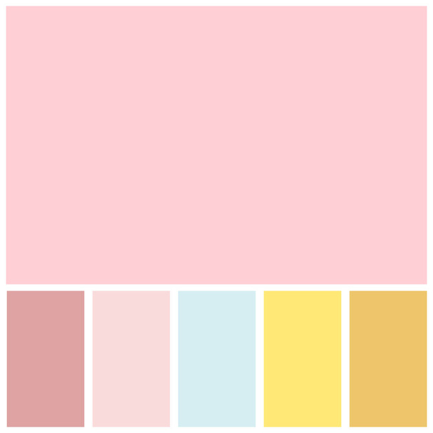 pink color palette soft pastel for template, simple pink color soft for design background - Vector, Image