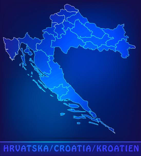 Hırvatistan Haritası - Vektör, Görsel