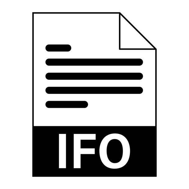 Σύγχρονη επίπεδη σχεδίαση του εικονιδίου αρχείου IFO για το web - Διάνυσμα, εικόνα
