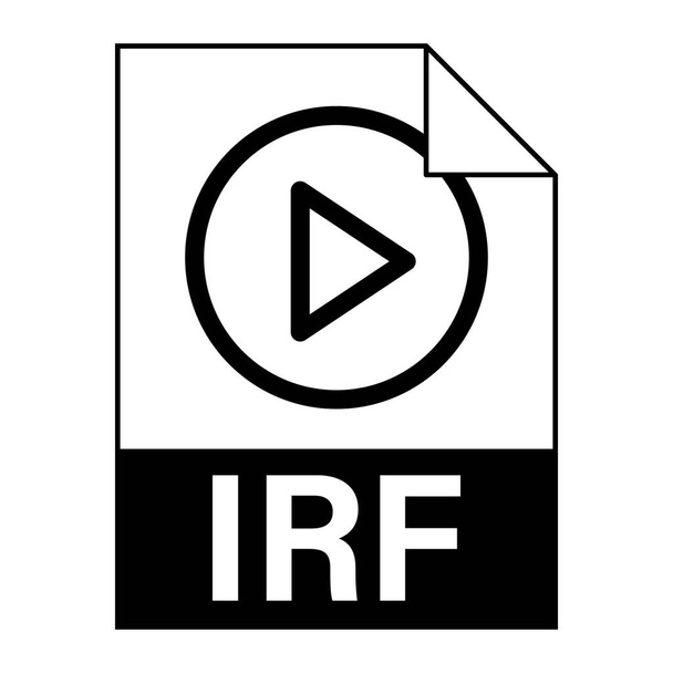 Σύγχρονη επίπεδη σχεδίαση του εικονιδίου αρχείου IRF για το web - Διάνυσμα, εικόνα