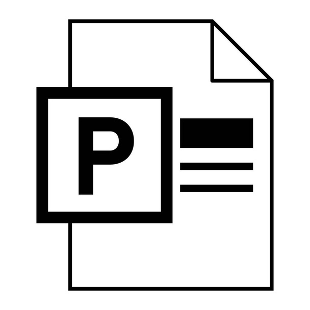 Design plano moderno de logotipo PUB editor ícone de arquivo de documento - Vetor, Imagem