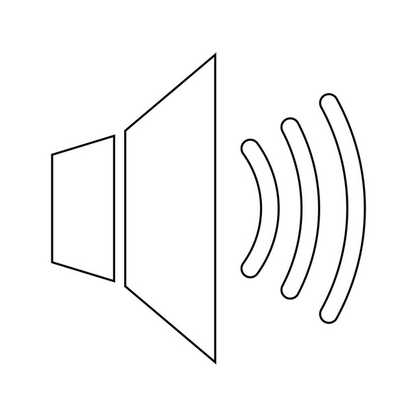 Nowoczesny płaski design głośnika lub ikony audio do web - Wektor, obraz