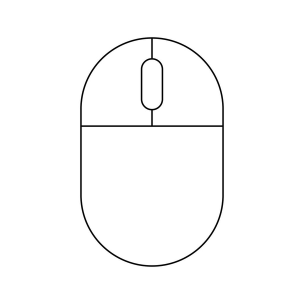 Illustrazione semplice dell'icona componente del personal computer del mouse - Vettoriali, immagini