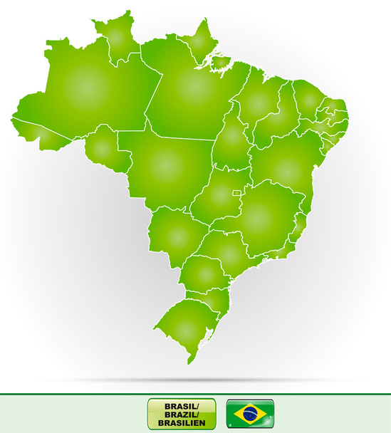 kaart van Brazilië - Vector, afbeelding