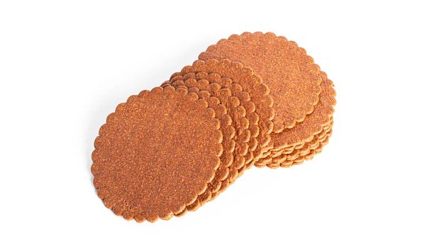 Cinnamon cracker isolated on a white background. Cinnamon cookies. - Photo, Image