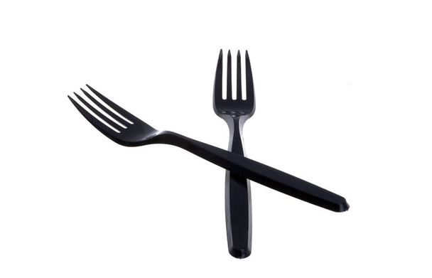 disposable forks isolated on white background  - Valokuva, kuva