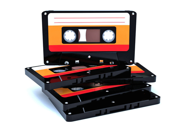 audio cassette white background - Photo, Image