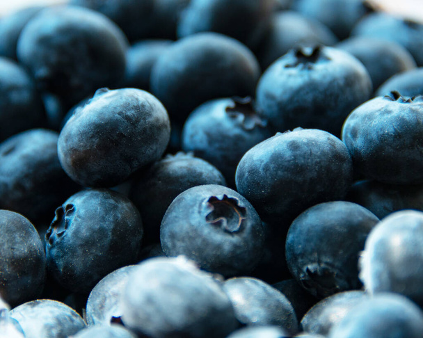 Fresh blueberries natural fruit background - Foto, Imagem