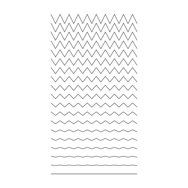 Set di linee orizzontali ondulate, sinuose e a zig-zag. Vettore semplice nuovo elemento di design . - Vettoriali, immagini