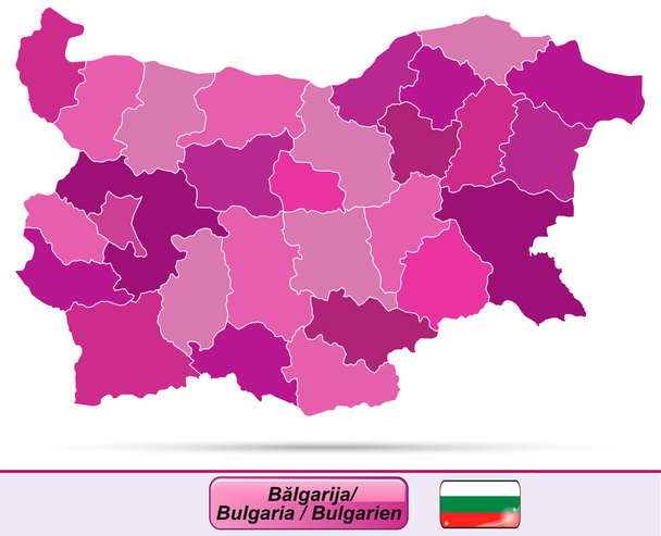 Karte von Bulgarien - Vektor, Bild