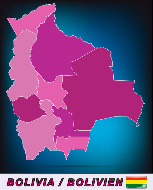 Karte von Bolivien - Vektor, Bild