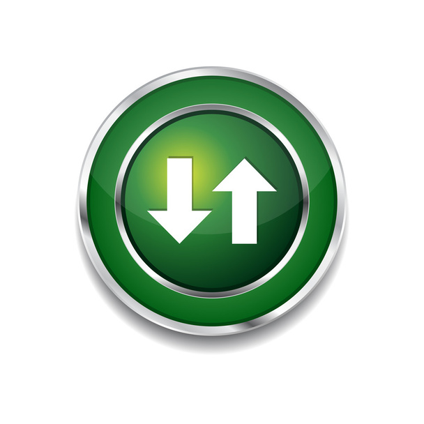 Data Circular Vector Green Web Icon Button - Wektor, obraz
