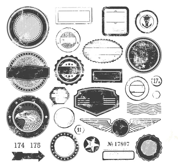 Set of rubber stamps - Vector, Image