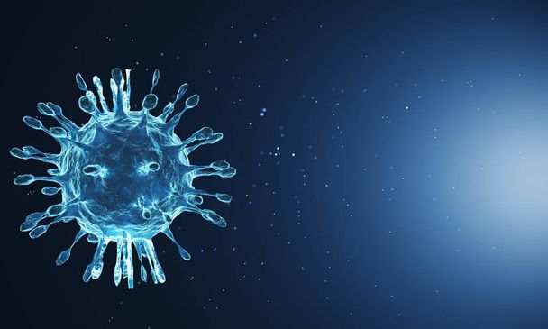 Μετάλλαξη του ιού του κερατοειδούς στο μικροσκόπιο, πανδημία COVID 19 από το 2019 σε κάθε χώρα. Ο ιός ισχυρό μετάλλαξη για επέκταση επιδημίας και δύσκολο στη θεραπεία, 3d καθιστούν την τεχνική - Φωτογραφία, εικόνα