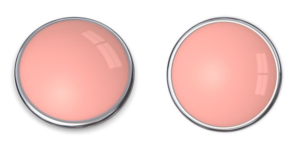 3D Button Solid Salmon Pink - Photo, Image