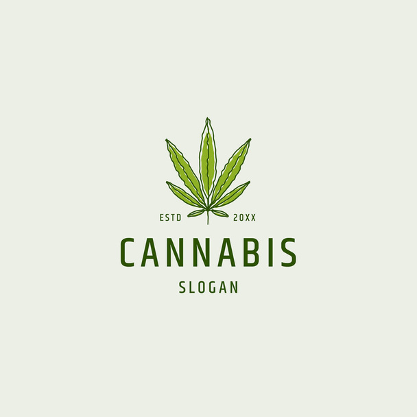 Cannabis leaf logo icon design template vector illustration - Vector, Image