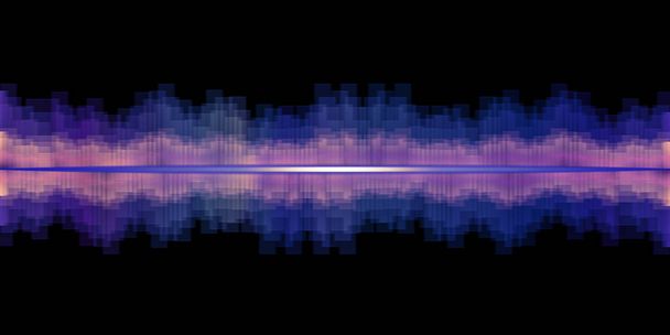 ηχητικό κύμα ισοσταθμιστής ηχητικό εφέ DJ 3D εικονογράφηση - Φωτογραφία, εικόνα