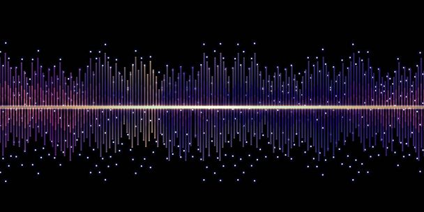 sound wave equalizer sound effect DJ 3D illustration - Photo, Image