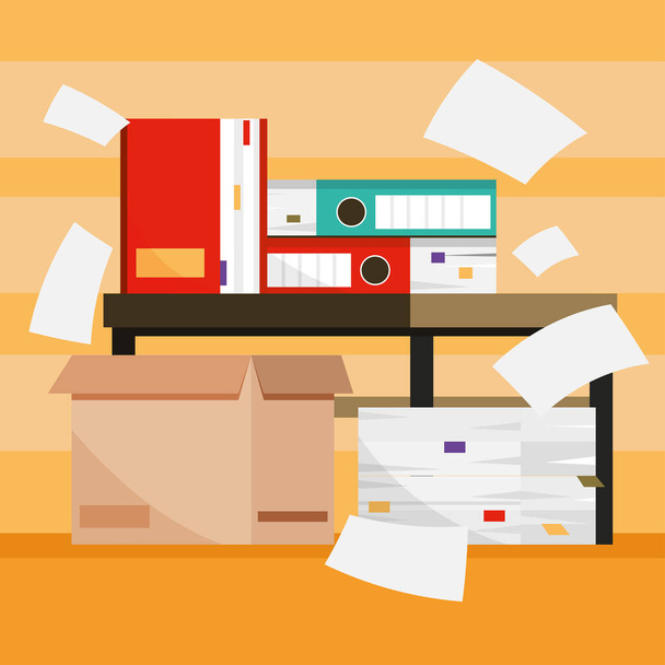 pile of paper documents - Vector, Image