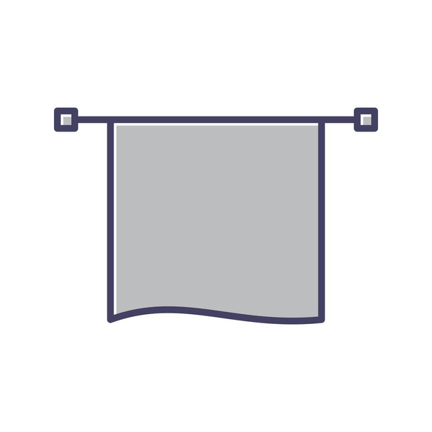 Linha de secador de toalhas exclusivo Vector Icon - Vetor, Imagem