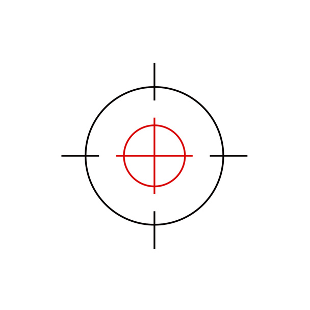  Beyaz arkaplanda hedef simge çizimi - Fotoğraf, Görsel