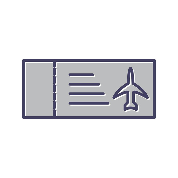 Eşsiz Uçak Biletleri Satır Vektörü Simgesi - Vektör, Görsel