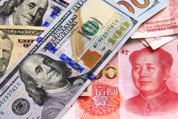 USD vs RMB, Foto da vicino - Foto, immagini