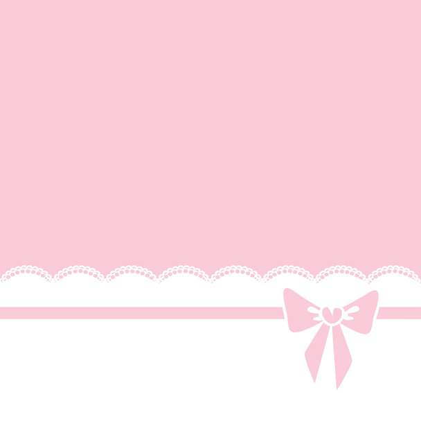 bow and lace border - ベクター画像