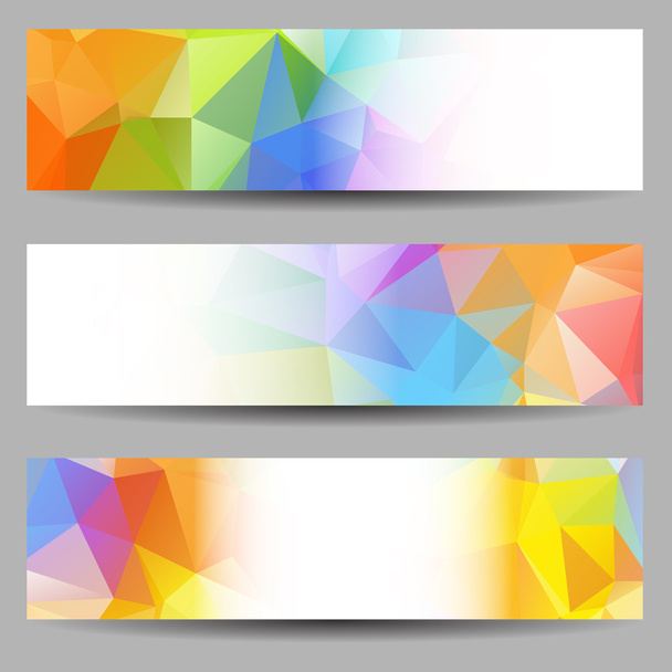 Set of banners with abstract triangles - Вектор, зображення
