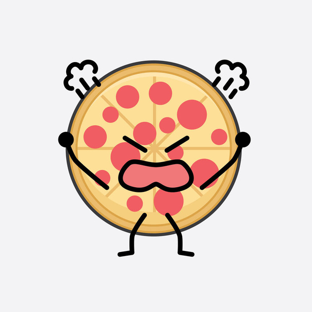 Pizza Karakterロイヤルティフリーのストックベクター