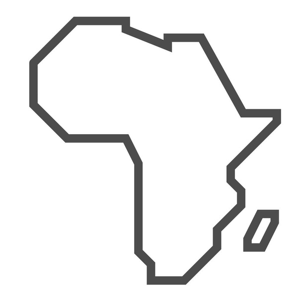 Африка, векторна ікона квадратної лінії - Вектор, зображення