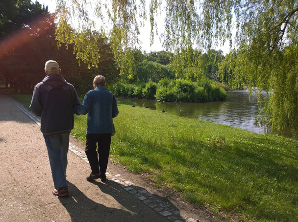 Senior couple in the park - Foto, afbeelding