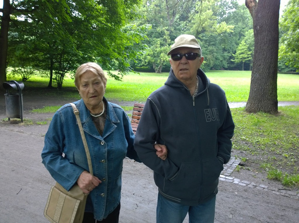 старша пара в парку
 - Фото, зображення