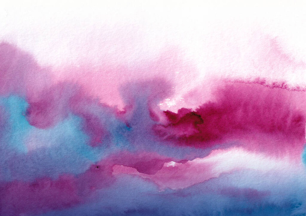 Purple,  rose and violet watercolor ombre background - Zdjęcie, obraz
